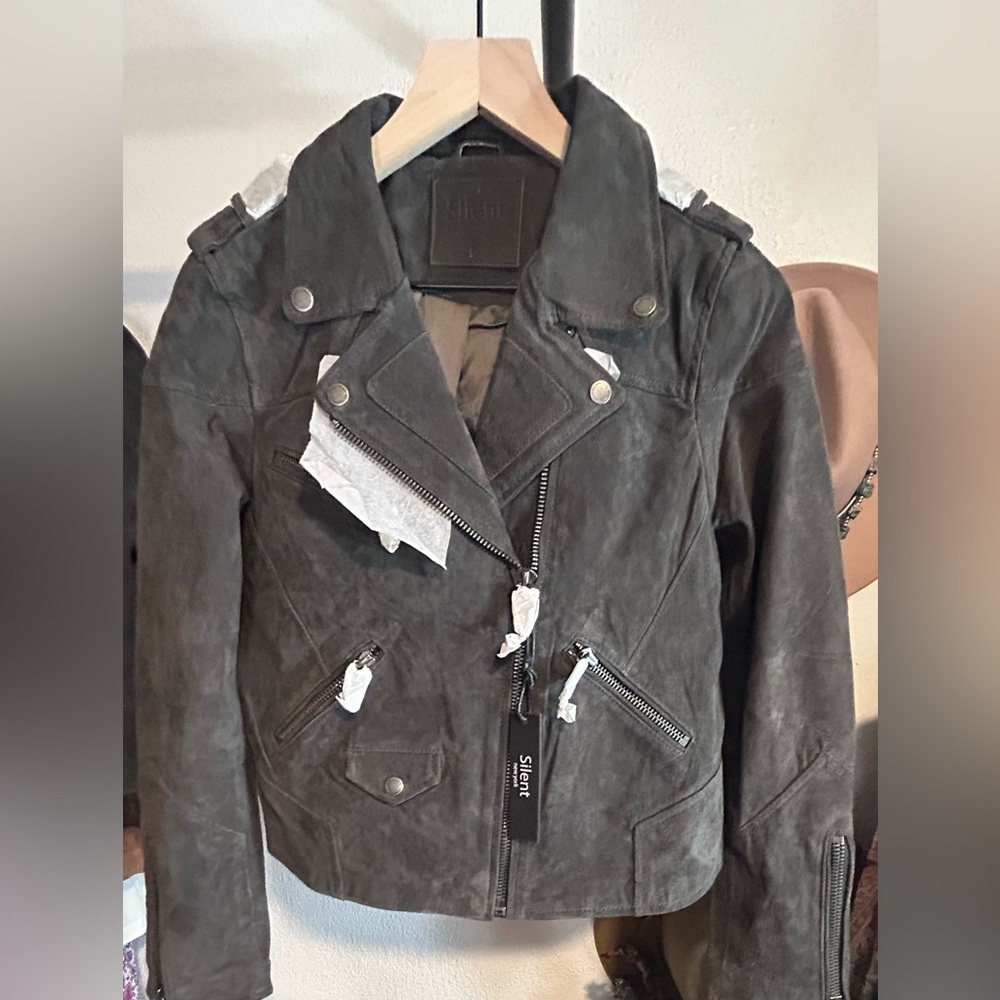 NWT Silent NY Suede Moto Jacket